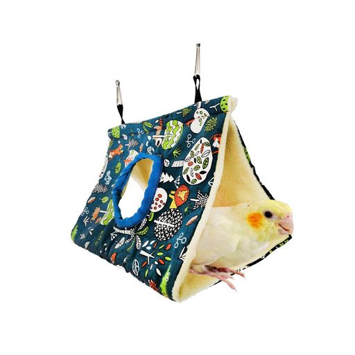 小動物 ハンモック 鳥の巣 インコ オウム ハンモック 文鳥 寝床 三角ハウス 吊り下げ ペットハウス バードテント 寒さ対策 鳥のおもちゃ