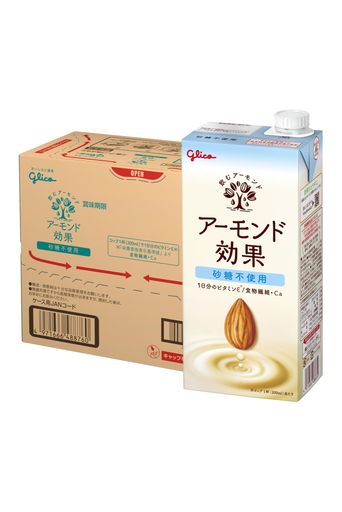 グリコ アーモンド効果 砂糖不使用 アーモンドミルク 1000ML×6本 常温保存可能(ビタミンE 食物繊維 カルシウム コレステロールゼロ 糖質