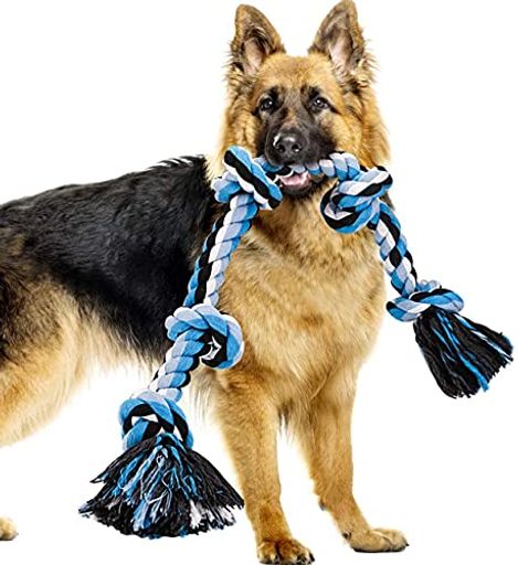 FOR 犬おもちゃ 犬用噛むおもちゃ玩具 犬ロープおもちゃ 中型犬 大型犬 ペット用 丈夫 天然コットン ストレス解消 運動不足解消 耐久性