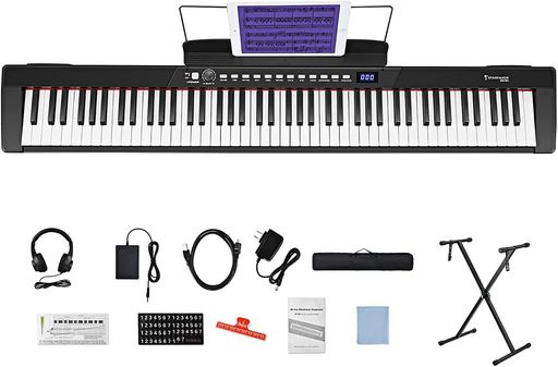 STARFAVOR 電子ピアノ 88 鍵盤は LED ディスプレイで設計されており、電子ピアノは 88 鍵セミウェイテッド鍵盤とダブル鍵盤モードを採用