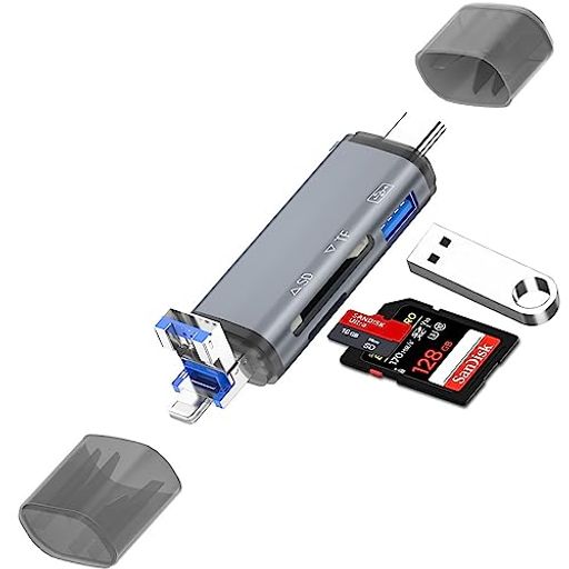 IPHONE SDカードリーダー CHAYOO 3IN1【2023安定高速版】メモリーカードリーダー 多機能 データ転送 TYPE-C/LIGHTNING/USB SD TF USB カ
