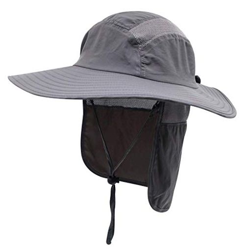 (コネクタイル)CONNECTYLE アウトドア メンズ UPF 50+ つば広 サファリハット 夏 日よけ帽子 農作業 帽子 釣り帽 UVカット ガーデニング