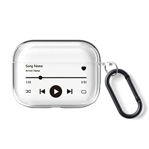 ONLYOU AIRPODS PRO ケース おしゃれ 韓国 AIRPODS PRO2 ケース かわいい TPU ミュージック 音楽 シンプル クリア 透明 エアーポッズ プ
