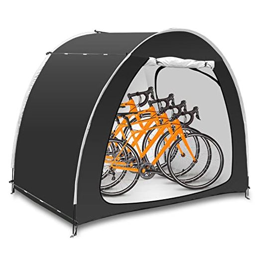 FULGUTONIT 自転車テント サイクルハウス 3-4台用 大型 自転車ハウス 200X144X168CM 屋外自転車置き場 遮熱 撥水加工 雨よけ 簡易バイク