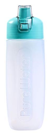 クリタック(kurita) 浄水器 エメラルドグリーン 幅6.5×奥行7.5×高さ2.1cm 携帯用浄水ボトル ピュアウォーター 030708