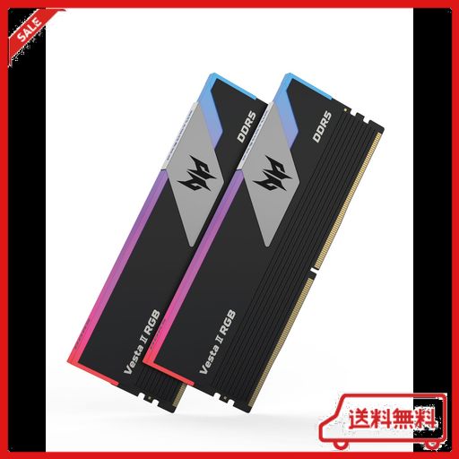 ACER PREDATOR VESTA II DDR5-6000MHZ 32GB(16GBX2枚) CL30 デスクトップPC用メモリDDR5 RGB シリーズ (PC-48000) INTEL XPM 3.0 ADM EXP