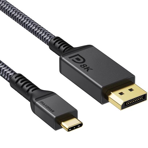 MAXONAR 8K USB TYPE C DISPLAYPORT ケーブル DP 1.4 THUNDERBOLT4対応 8K＠60HZ 4K@144HZ タイプC TO ディスプレイポート 変換 M2 M1 MA