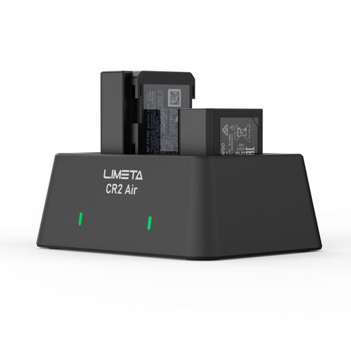 LIMETA CR2 AIR デュアルチャンネルカメラバッテリー充電器 APP付き - NP-FZ100 NP-FW50 NP-BX1 - TYPE-C入力 -