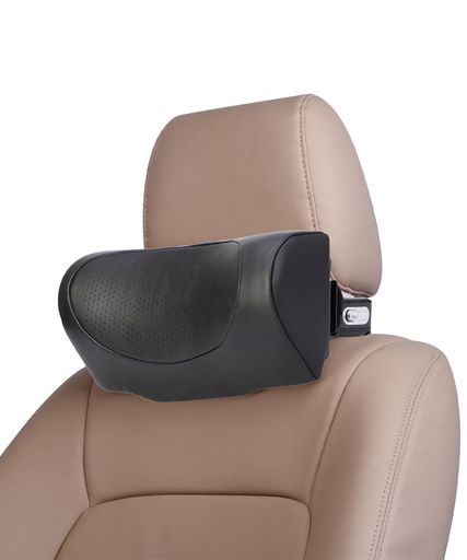 BTTIME 車ヘッドレスト 車 首 クッション ネックパッド 車用 ヘッドレスト ネックピロー 首枕 頚椎サポート 調節可能 （ブラック）