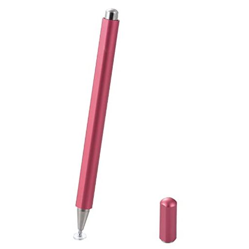 エレコム タッチペン スマホ・タブレット用 ディスクタイプ 超感度 磁気吸着 マグネットキャップ ピンク p-tpd03pn