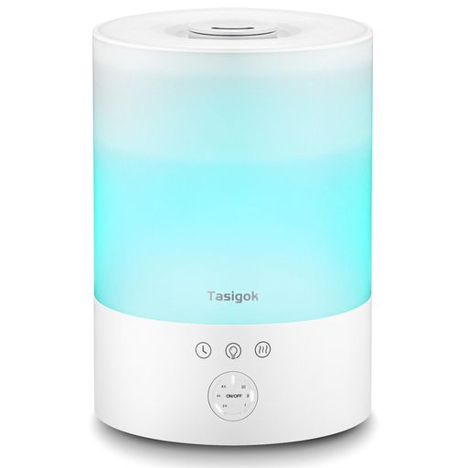 TASIGOK 加湿器 卓上 大容量 2.5L アロマ 小型 上から給水 除菌 静音 超音波式 タイマー 睡眠モード LEDライト 3段階噴霧量 強力 加湿機