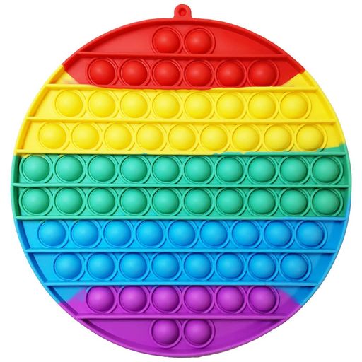 KIOSN スクイーズ玩具 プッシュポップ フィジェット おもちゃ 知育 ストレス解消 (丸型L)