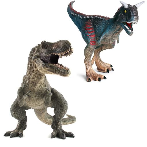 UTST 恐竜 フィギュア カルタノサウルス ティラノサウルス 恐竜 おもちゃ ティーレックス カルノサウルス (青ｶﾙﾀﾉ＋緑Tﾚｯｸｽ)