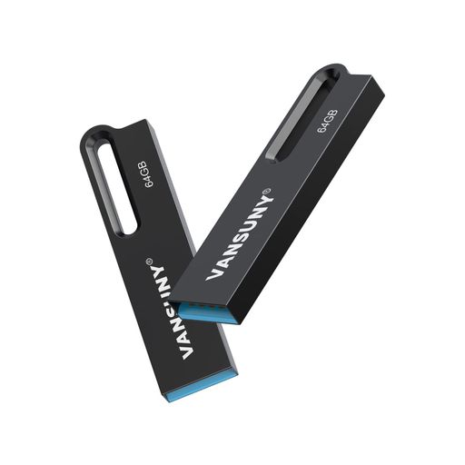 VANSUNY USBメモリ 64GB 2個セット USB3.2(GEN1)/3.1(GEN 1)/3.0/2.0 充実サポート防水 高温耐性 耐衝撃 USBフラッシュメモリ 金属ボディ