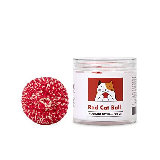 JAYU PET(ジャユペット) RED CAT BALL - 猫用品 おもちゃ ペット ボール またたびトイ マタタビボール インタラクティブ ねこ用 運動不足