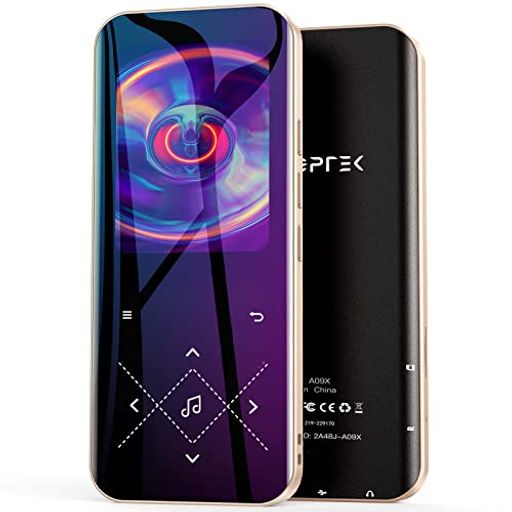 AGPTEK MP3プレーヤー BLUETOOTH5.3 内蔵32GB 大容量 ウォークマン 2.4インチ大画面 金属フレーム オシャレ ロスレス音質 48H音楽再生時