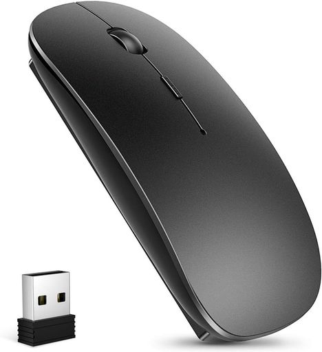 BLUETOOTHマウス 無線 静音 薄型 2.4Gワイヤレス/BLUETOOTH5.0両対応 USB充電式 DPI3段階調整 光学式 軽量 収納簡単MAC/WIN/SURFACE/IPAD