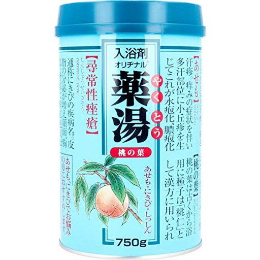 オリヂナル 薬湯 桃の葉 入浴剤 750G 750グラム (X 1)