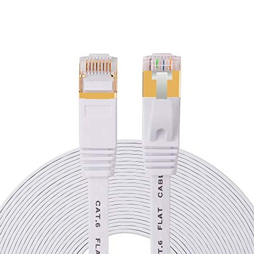 LANケーブル 40M フラットケーブル CAT6準拠 1GBPS/250MHZ ランケーブル RJ45コネクタ 1.5MM厚 やわらか イーサネットケーブル サーバー