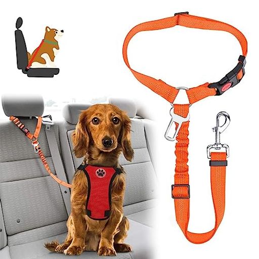 犬 シートベルト ペットシートベルト 車専用リード ドライブシートベルト 助手席 飛び出し防止 伸縮性あり 長さ調節可 犬用リード 犬用品