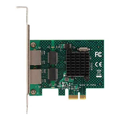 PCIE X1 イーサネット カード、BCM5720 ギガビット イーサネット デュアル ポート銅ケーブル RJ45 メディア PCIE ネットワーク アダプタ