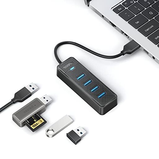 IDSONIX USBハブ 3.0 4ポート IDSONIX USB HUB 小型 増設 5GBPS高速転送 バスパワー コンパクト ノートPC対応 MAC OS/WINDOWS/ANDROID/LI