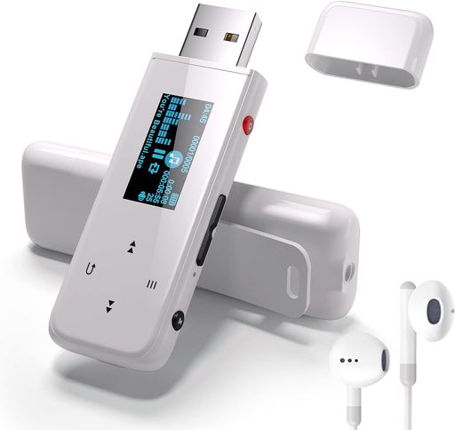 PECSU MP3プレーヤー USB 音楽プレイヤー BLUETOOTH対応 クリップ付き、32GB FMラジオ内蔵、メタルボディー 子供用携帯音楽プレーヤー、