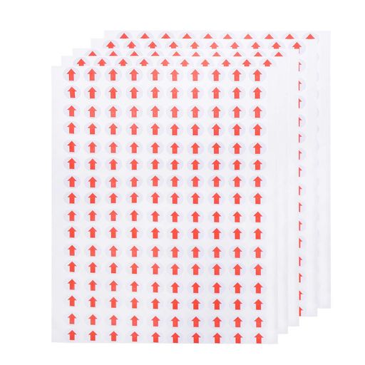 EXCEART 赤い矢印 検品 シール 欠陥指標 ステッカー 矢印 不良品 品質 ラベル 端数 検品済 検品メモ 丸い 20セット 3200枚 1 X 1CM