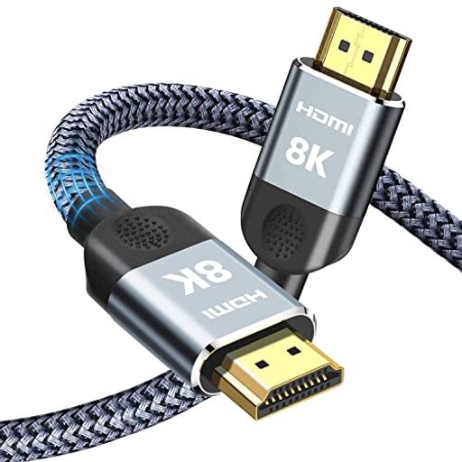 8K HDMI ケーブル 1M 【PS5 PS4対応】HDMI 2.1規格 8K@60HZ 4K@120HZ/144HZ超高速48GBPS高耐久 ナイロン編み ハイスピード 7680X4320P UH