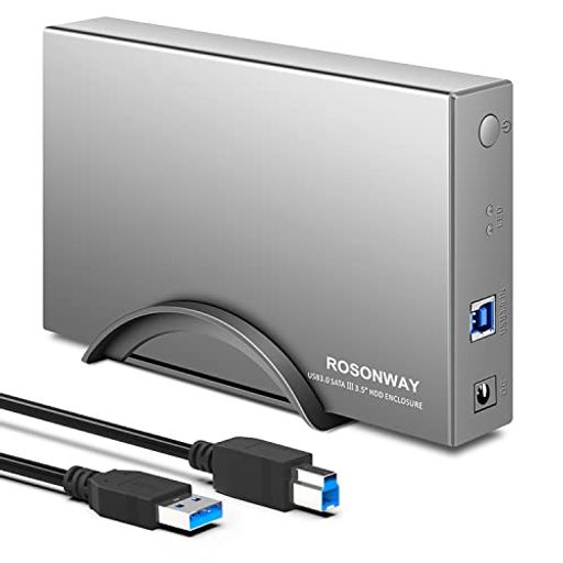 ROSONWAY HDD ケース 3.5インチUSB3.0 外付けハードディスクアルミ製 ドライブケース SATA接続 最大16TBをサポートUASP 自動スリープ機能