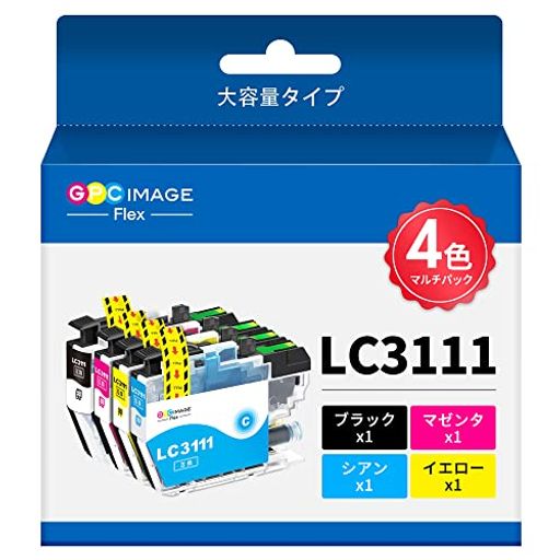 GPC IMAGE FLEX LC3111 LC3111-4PK ブラザー 用 互換インクカートリッジ 4色セット 大容量タイプ BROTHER 対応 インクカートリッジ LC311