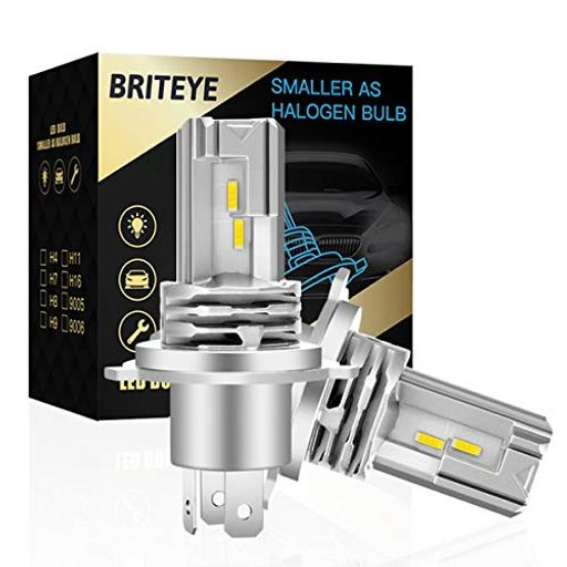 BRITEYE(まぶしい) 車/バイク LED ヘッドライト H4 車検対応 一体型 H4 LEDバルブ HI/LO切替 6500K ホワイトCREEチップ搭載 ファンレス (
