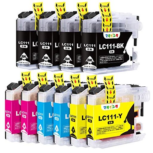【マタインク】LC111 互換インクカートリッジ ブラザー(BROTHER)対応 互換インク 10本セット（4色セット*2+黒2本） 大容量 残量表示 個別