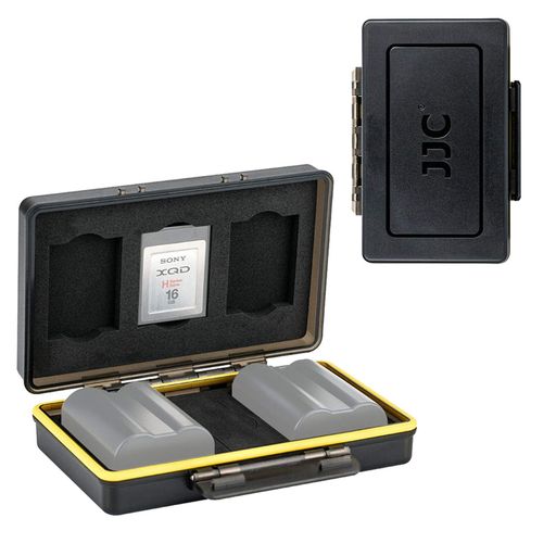 JJC 【ニコン バッテリー 2枚 + XQDカード 3枚】 XQD カード 3枚 NIKON EN-EL15 EN-EL15A EN-EL15B など電池(サイズ？59X39X20MM）2枚 バ