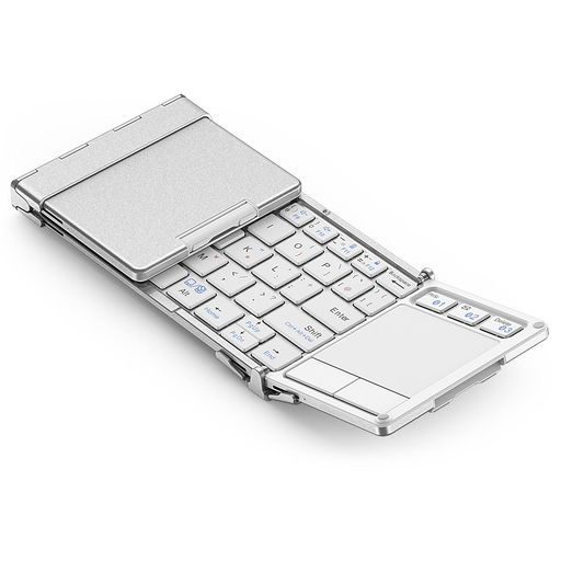 ICLEVER BLUETOOTH ワイヤレス キーボード 折り畳み モバイルキーボード タッチパッド付き マルチペアリング ブルートゥース5.1 USB IPAD
