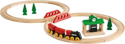 BRIO (ブリオ) クラシックレール 8の字セット [全22ピース] 対象年齢 2歳~ (電車 おもちゃ 木製 レール) 33028