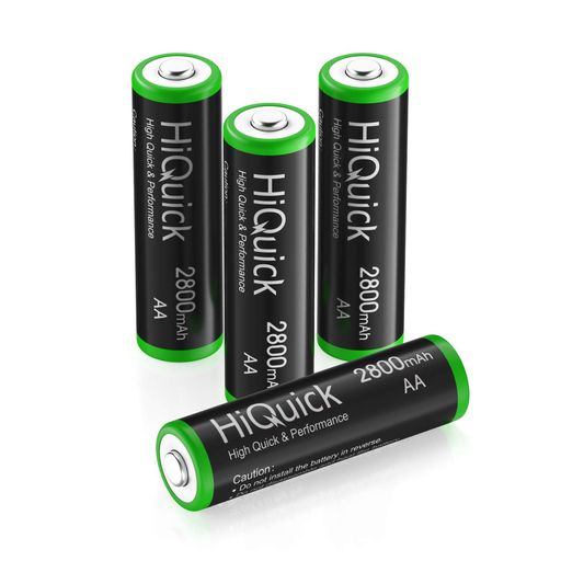 HIQUICK 充電池 単3 4本 ランタン用単三電池 充電式ニッケル水素電池 電池 単3 大容量2800MAH 約1200回使用可能 充電池単3 自然放電抑制