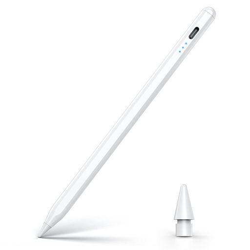 NIMASO タッチペン IPAD 用 2022 ペン スタイラスペン 極細 高感度 IPAD PENCIL 傾き感知/磁気吸着/誤作動防止機能対応 軽量 耐摩 USB充