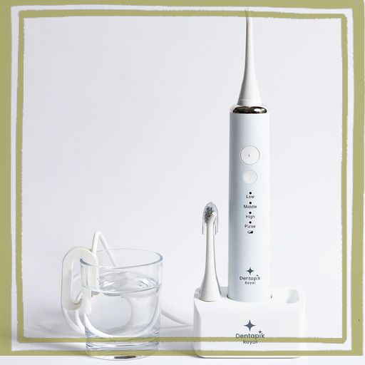 口腔洗浄器 2IN1 デンタピックロイヤル 電動歯ブラシ タンクレス 携帯用 ランキング 口内洗浄機 防水 フロス 歯間 ブラシ 本体 矯正器具