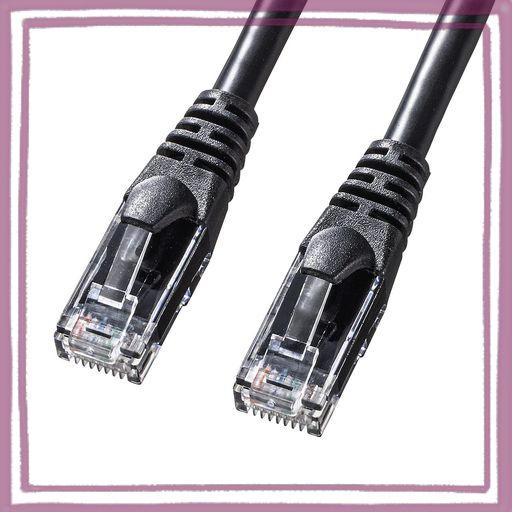 サンワサプライ LANケーブル CAT6A より線 10GBPS/500MHZ ギガビット イーサネットケーブル ツメ折れ防止 RJ45コネクタ (5M) ブラック KB