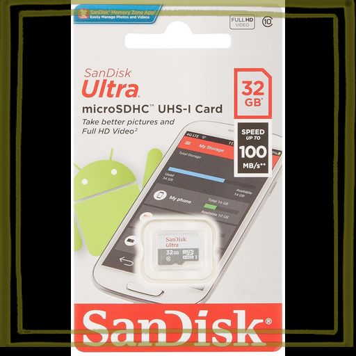 SANDISK ULTRA 32GB 100MB/S UHS-I CLASS 10 MICROSDHC CARD SDSQUNR-032G-GN3MN