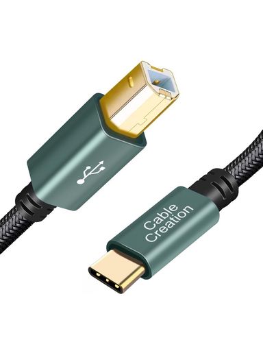 プリンター ケーブル，CABLECREATION USB C プリンター ケーブル USB B TO C、スキャナー ケーブル プリンター ケーブル USB C MIDI ケー
