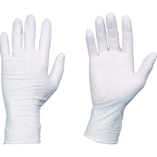 TRUSCO(トラスコ) 使い捨て 天然ゴム 手袋 S ホワイト 白 粉なし 0.12 100枚入り TG セーフ TGNL12WS TG S 0.12