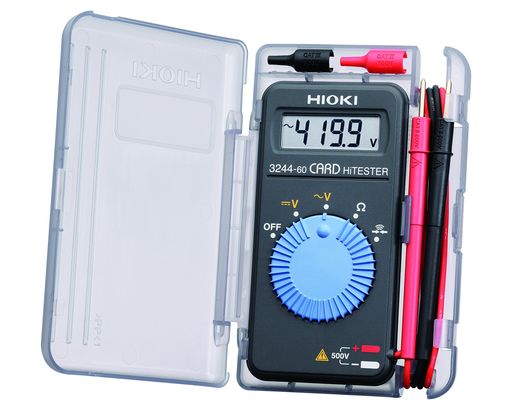 HIOKI 日置電機 3244-60 ( テスター デジタルマルチメーター DMM ) カードハイテスタ 日本製 電圧 抵抗 導通 電気 測定 小型 化粧箱梱包