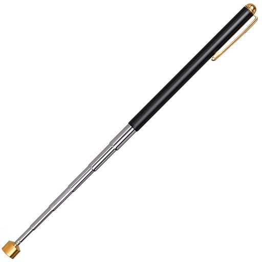 QAAJAA マグネットピックアップツール ペン型磁石棒 携帯便利 吸着式 吸着力2.7KG 伸縮式 長さ13.2~64CM 調整可能 (6LB, 黒金)