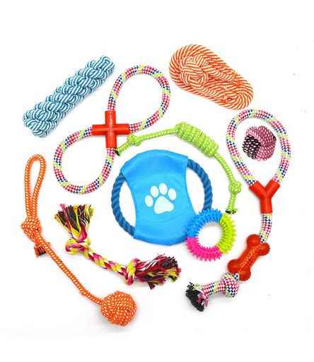PETGROUND 犬のおもちゃ10個セット 頑丈 小型犬 中型犬 大型犬 犬 おもちゃ ロープ ボール フリスビー 歯磨き 知育玩具 噛む ペットおも