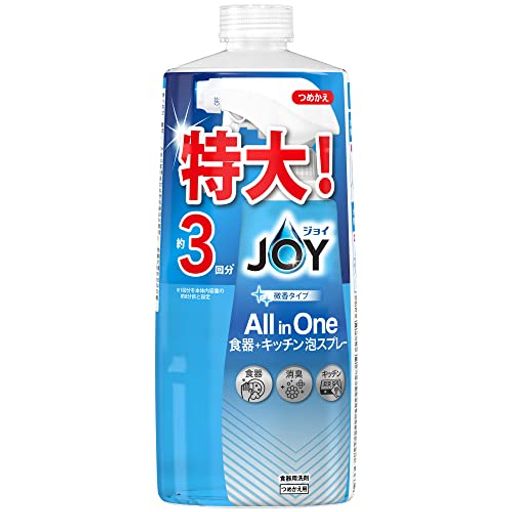 ジョイ ミラクルクリーン 泡スプレー 食器用洗剤 微香タイプ 詰め替え 大容量 3回分 (X 1) 690 ミリリットル