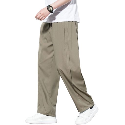 [HMT] サルエルパンツ メンズ ワイドパンツ 涼しい 夏用 ズボン ボトムス 上品 無地 イージーぱんつ 涼感 ワイドテーパードパンツ 大きい