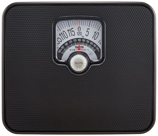 タニタ 体重計 アナログ 肥満度判定付き 電池不要 ブラック HA-552-BK