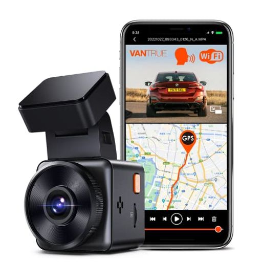 VANTRUE WIFI付き GPS搭載 ドライブレコーダー 音声コントロール 超小型 ドラレコ 1080P フルHD 200万画素 駐車監視 160°超広角 HDR画像